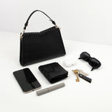 Black Ana Top Handle Bag