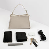 Cream Ana Top Handle Bag
